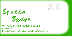 stella budur business card